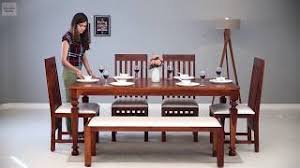 4 seats red dining tables plastic creche table set. 6 Seater Dining Table Set Buy Best 6 Seater Dining Set Online Wooden Street Youtube