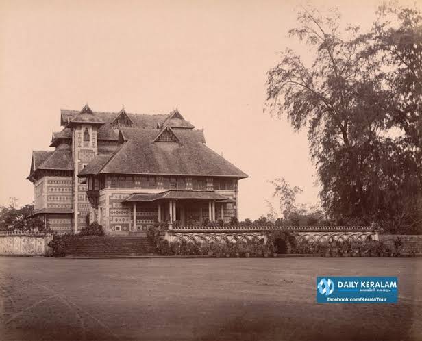 Kerala - Photograph taken about 1900 by the Government photographer, Zacharias D'Cruz of a view of the Museum, Trivandrum in the erstwhile Travancore State. It is one of 76 prints in an