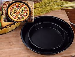 Lautechco 9 Inch Carbon Steel High Quality Round Pizza Pan For Baking Wedding Cake Pizza Pie Bread Loaf For Oven Learn More B Pan Pizza Pizza Pie Loaf Bread