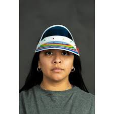 Nicky Bigs Novelties LED Light Up Rainbow Sun Visor Hat, Beach Headwear,  One Size