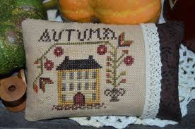If you share this love of the fall, and you happen to be a stitcher, than i have the perfect little cross stitch project for you: Cross Stitch Corner Abby Rose Designs An Autumn Pillow