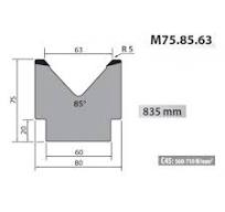 M75-85-63 Rolleri Single Vee Die 63mm Vee 85 Degree 75mm H