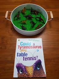dinosaur sorting literacy experience in a kmart play tray tray tuff tray toddler activities