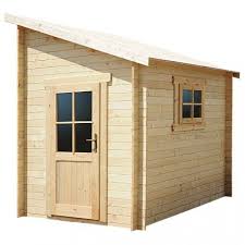 Abri Adosse En Bois Massif 28mm Brut 5 96m Gardy Shelter Toiture En Bois Bois Massif Abri