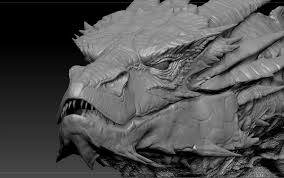 Smaug Wip 3d Model On Behance Smaug 3d Model Zbrush