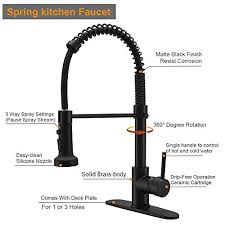 It is one of the most frequently used devices for preparing food, rinse hands, or soak your 9) owofan single lever pull down sprayer kitchen sink faucet, matte black. Hoimpro High Arc Matte Black Spring Kitchen Faucet With Pull Down Sprayer Rv Paint Black Kitchen Sink Faucet With Pull Kitchenfaucets Com