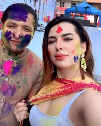 Happy Holi from Aliza Gautam & Rishi Dhamala ❤️