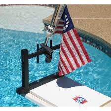 Flag pole bracket for metal railing. Nfd Mount Never Furl Rail Mount Hanover Flag Company