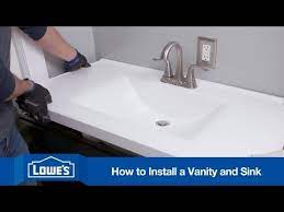 Learn how to replace a bathroom vanity from lowe's. How To Install A Bathroom Vanity Youtube