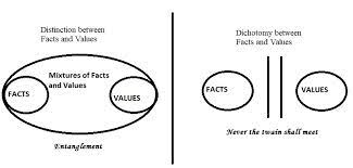 A division into two especially mutually exclusive or contradictory groups or entities the dichotomy between theory and practice; Facts Values Distinction Or Dichotomy Wea Pedagogy Blog