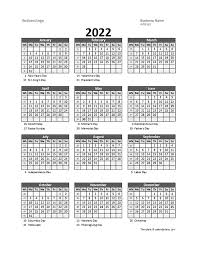 Check spelling or type a new query. 2022 Yearly Business Calendar With Week Number Free Printable Templates