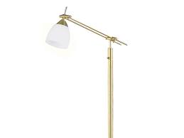 Stehleuchte E27 Schalter H 165cm Glas Matt Messing Trio