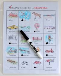 Free printable summer scavenger hunt lists & treasure hunt clues for outdoor, nature, camping, beach or anytime kids, tweens & teens say i'm bored! Have Fun In The Car With A Road Trip Scavenger Hunt Make And Takes
