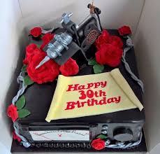 Tattoo Machine By Claire Cowburn Tattoo Cake Artist Cake Birthday Tattoo