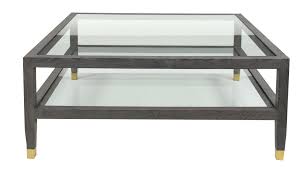 There is valuable storage on the lower shelf for magazines, books and any other clutter that you want to keep out of sight. Brayden Studio 39 5 X 16 Large Square 2 Tiered Grey Oak Glass Coffee Table W Metallic Gold Feet Wayfair Ca