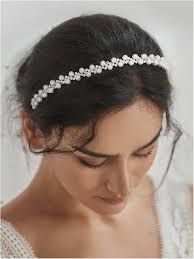 Amazon.com : SWEETV Pearl Bridal Headband Handmade Wedding Headbands for  Women Silver Rhinestone Hair Band Bridal Headpieces for Wedding Hair  Jewelry Accessories : Beauty & Personal Care
