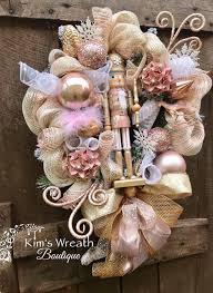 Rose Gold Wreath Rose Gold Xmas Wreath Rose Gold Decor Xmas Etsy Rose Gold Decor Victorian Christmas Decorations Rose Gold Holiday