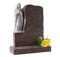 Forest Green Granite with Painted Daffodils | Rowland Brothers