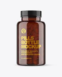 Download Amber Fish Oil Bottle Mockup In Jar Mockups On Yellow Images Object Mockups PSD Mockup Templates