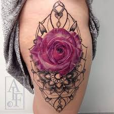 Pink Rose Mandala Hip Tattoo Mandala Hip Tattoo Pink Rose Tattoos Tattoos For Women