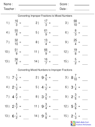 Practice worksheets for comparing fractions. Fractions Improper 3 27 Fraction Mathematics Algebra