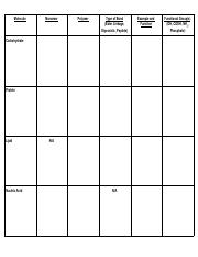 Biological Macromolecules Chart Pdf Molecule Monomer