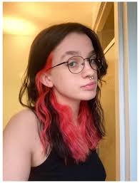 Image result for red hair with blonde underlayer red blonde hair shades of red hair blonde hair with highlights. Dark Hair Dyed Pink Underneath Pink Hair Underneath Pinkhairunderneath Black Dark Brown Hair Pink Underneath Hair Hair Color Underneath Hair Color Streaks