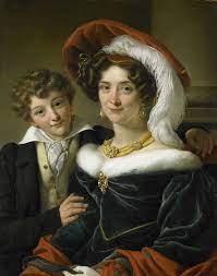 portrait of rudolphina wilhelmina elizabeth de sturler second wife of count johannes van den bosch with their son richard leeu portret arabische vrouwen vrouw