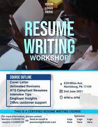 Resume Writing Workshop Flyer In 2021 Writing Workshop Resume Writing Flyer