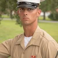 Pfc. Dylan Hubbard, honor graduate for Platoon 2030,