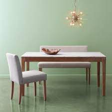 Marble Top And Acacia Wood Fletcher Dining Table World Market Dining Room Bench Affordable Dining Room Furniture