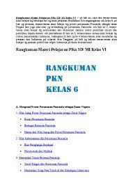 Semoga rangkuman atau ringkasan mengenai materi pelajaran pkn kelas 3 ini dapat memberikan manfaat yang banyak bagi peserta didik dan pendidik. Top Pdf Materi Pkn Kelas 4