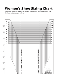 Womens Shoe Sizing Chart Free Download