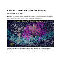 Pdf Celestial Cave Of El Castillo Dot Patterns Lance
