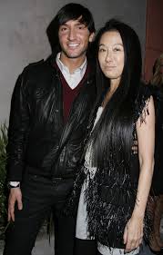fashion designer vera wang pictured with friend 27 year old olympic champion figure skater evan lysacek who has moved into actors actresses actresses fashion
