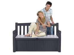 Amazon De Keter 6025 Garden Bench Auflagen Und Universalbox Mit Sitzfunktion Anthrazit Sitzen Anthrazit