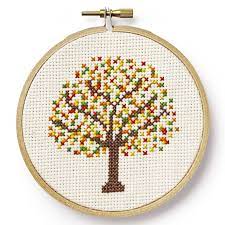 Download and print any pdf cross stitch design for free from the list below to make your own inspirational. Autumn Tree From Country Living Cross Stitch Tree Cross Stitch Patterns Free Free Cross Stitch