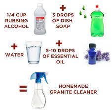 Here's how to do it, will a clear counter is made possible by a decluttered kitchen. Diy Homemade Granite Cleaner Lesher Natural Stone