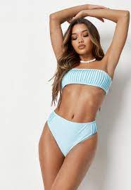Get ready for summer in old navy swimwear. Baby Blue Pleated Side Highwaisted Bikini Bottoms Missguided