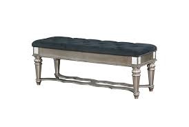 Product titleabble 38 fabric upholstered tufted storage bench. Cm7194bn Azha Collection Silver Finish Wood And Gray Fabric Padded Seat Bedroom Bench