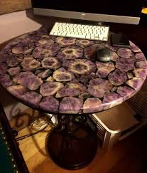 Amethyst Table I M In Love Resin Table Crystals In The Home Crystal Aesthetic
