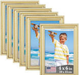 Icona Bay Inspirations Collection Inspirations Lot de 6 cadres photo 10 x  15 cm Doré Moulure magnifiquement détaillée Ensemble de cadres photo ...