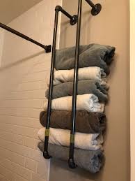 25 Towel Rack Ideas In Your Bathroom To Make Look Organized Industrial Bathroom Decor Diy Towel Rack Diy Towels