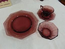 Hazel Ware Moroccan Amethyst 16 Piece Luncheon Set NIB 1950-60's