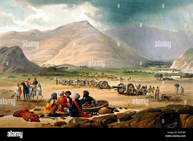 First Anglo-Afghan War, 1838-1842. Artist: James Atkinson Stock Photo - Alamy