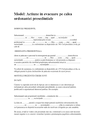 Modele de cereri si actiuni in justitie conform noului cod civil. Actiune In Instanta De Evacuare