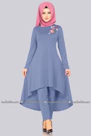 Moda Selvim Nakisli Peplum 2 Li Kombin Pl865 Bebe Mavisi Muslimah Fashion Outfits Muslim Fashion Outfits Muslim Fashion Dress
