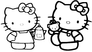 Tanti disegni gratuiti da colorare e stampare di hello kitty. Stampa Disegno Di Hello Kitty Col Caffe Da Colorare