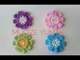 Orgu Cicek Yapimi Battaniye Sal Yelek Kirlent Susleme Crochet Flowers Youtube Tig Isi Cicekler Orgu Tig Isleri