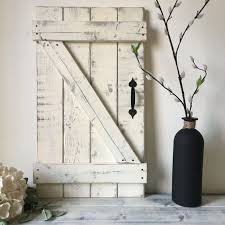 Mini Barn Door Wall Hanging 1 Door Wood Shutter Barn Door Decor Farmhouse Chic Modern Farmhouse Decor Mini Barn Door Farm Barn Door Barn Door Decor Wood Doors Interior Barn Door Shutters